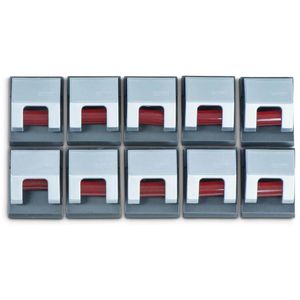 Produktbild für Planhalter-Rollenclips Maul Hebel 6241094, silber