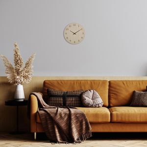 Produktbild für Wanduhr TFA 60.3072.01, Holz, analog, Quarzuhr