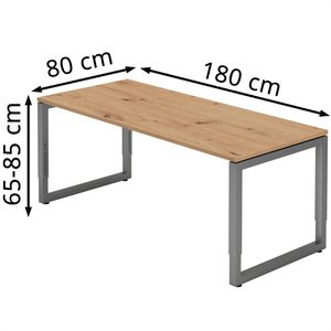 Produktbild für Schreibtisch Hammerbacher R-Serie, asteiche / graphit
