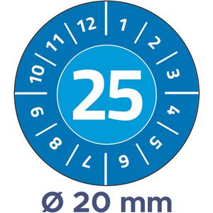 Prüfplaketten Zweckform 6943, mit Jahreszahl 2025