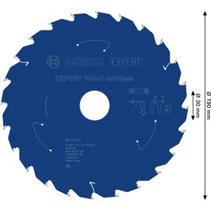 Produktbild für Kreissägeblatt Bosch Expert Wood Cordless, 2608902156