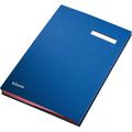 Unterschriftenmappe Esselte 621063, A4 20 Fächer, Kunststoffbezug, blau
