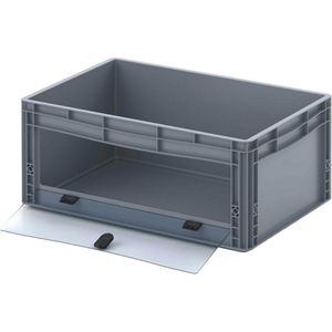 Eurobox AUER EG SKL 64/27 HG, grau, mit Acrylglas-Sichtklappe