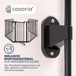 Produktbild für Kaminschutzgitter CASARIA faltbar, mit Tür