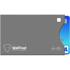 Produktbild für Kreditkartenhülle WallTrust 239076, grau