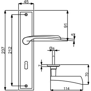 Produktbild für Drückergarnitur Alpertec Nelson-LS BB