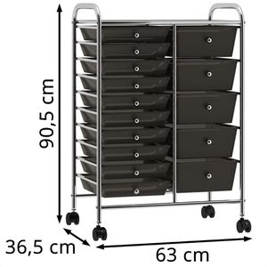 Produktbild für Schubladenwagen vidaXL 320407, mit 15 Schubladen