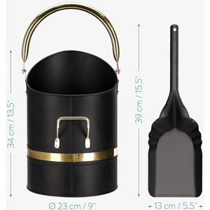 Produktbild für Ascheeimer Navaris 55600.01, schwarz