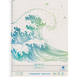 Produktbild für Collegeblock Herlitz GREENline Welle, 300006028, A4