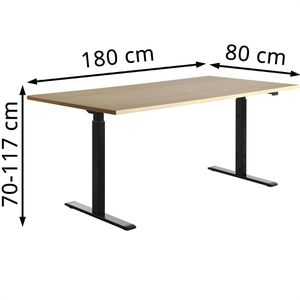 Produktbild für Schreibtisch Topstar E-Table, ahorn / schwarz
