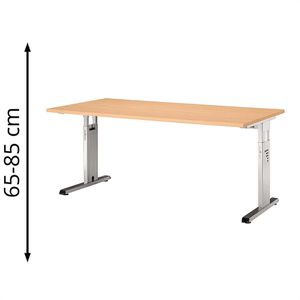Schreibtisch Hammerbacher O-Serie, buche / silber