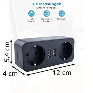 Produktbild für Steckdosenadapter Voomy Split X2, weiß