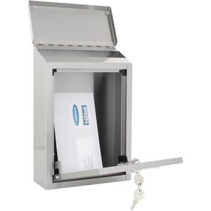 Produktbild für Briefkasten Rottner T06047, Casa Inox, silber, aus Edelstahl