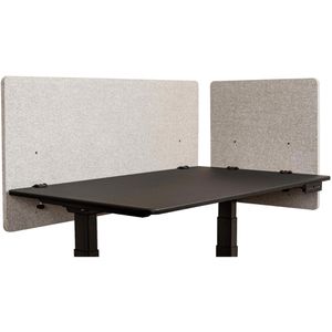 Produktbild für Tischtrennwand Luxor RCLM-SP-MG, grau
