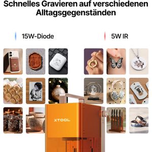 Produktbild für Graviermaschine xTool F2 15W, 115 x 115mm