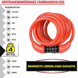 Produktbild für Fahrradschloss Master-Lock 8221EURDPROCOL, farbig sortiert
