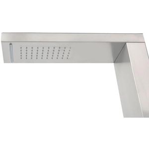 Produktbild für Gartendusche vidaXL 48200 Quadratisch, Kaltwasserdusche silber