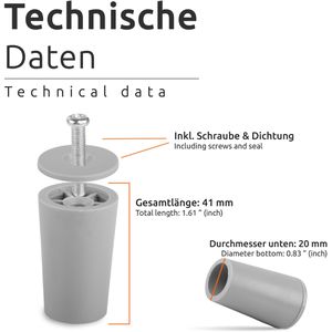 Produktbild für Rollladenstopper ECENCE zum Anschrauben