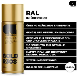 Produktbild für Sprühfarbe COSMOS-LAC RAL 9010, 400 ml