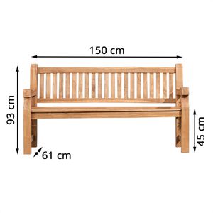Produktbild für Gartenbank CLP Jackson, 11144403, 3-Sitzer
