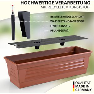 Produktbild für Blumenkasten Plastard Milano 60, terrakotta