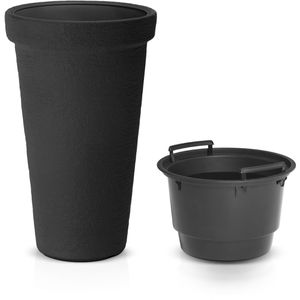Produktbild für Übertopf Prosperplast Classic Tower, anthrazit, Ø 40 x 63 cm