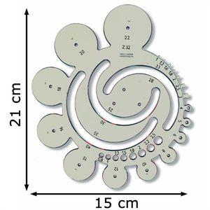 Produktbild für Schablone Koh-I-Noor K749002, Radiusschablone