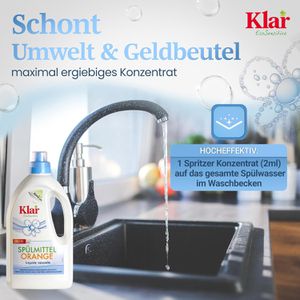 Produktbild für Spülmittel Klar EcoSensitive, Orangenduft, Konzentrat