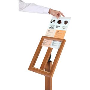 Produktbild für Infoständer Update-Displays aus Holz, braun, A4
