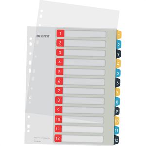 Produktbild für Register Leitz 1248-00-00 Cosy, A4 Überbreite 1-12