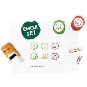 Produktbild für Motivstempel Colop NIO School Emoji Set, aus Kunststoff