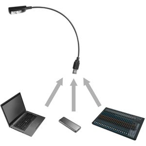 Produktbild für Leselampe Adam-Hall SLED 1 USB Pro