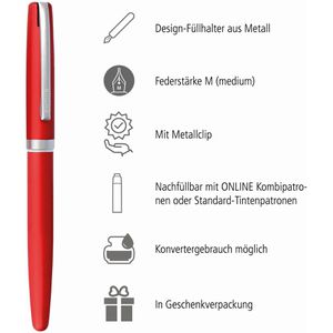Produktbild für Füller Online Eleganza, Feder M
