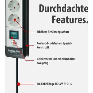 Produktbild für Steckdosenleiste Brennenstuhl Premium-Line, 3m