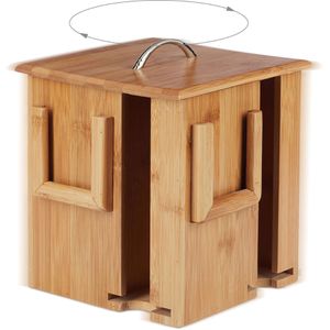 Produktbild für Teebox Relaxdays 10024212, für Teebeutel, natur, aus Bambus