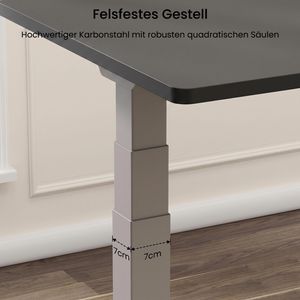Produktbild für Schreibtisch FlexiSpot E7S 2026, schwarz / grau