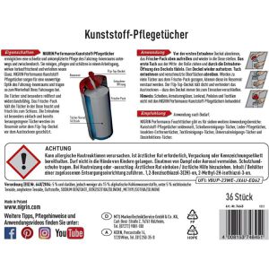 Produktbild für Reinigungstücher Nigrin Kunststoff-Pflege glänzend, feucht