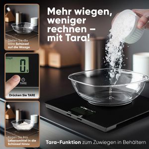 Produktbild für Küchenwaage Clatronic KW 3820, mit Tara-Funktion, Teilung 1 g
