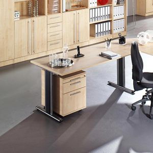 Produktbild für Rollcontainer Hammerbacher Solid AC20, aus Holz, eiche