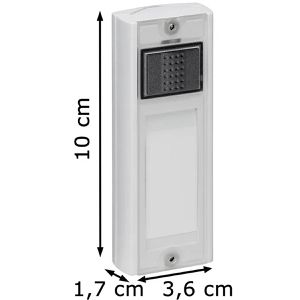 Produktbild für Türklingel Grothe Mistral SE 03 weiß, Sender, 500m Funk