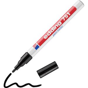 Lackmarker Edding 751, wasserfest & permanent, schwarz