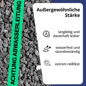 Produktbild für Trassenwarnband Kelmaplast Achtung Abwasserleitung