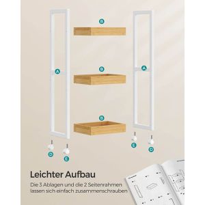 Produktbild für Badregal Songmics BCB083N02, aus Bambus, braun