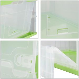 Produktbild für Klappbox Relaxdays transparent / grün, 60 Liter