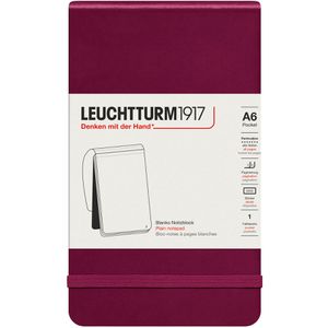 Produktbild für Notizblock Leuchtturm1917 Pocket Port Red, 364403 , rot, A6