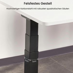 Produktbild für Schreibtisch FlexiSpot E7B 2026, weiß / schwarz