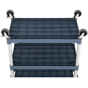 Produktbild für Servierwagen Royal-Catering grau, aus Aluminium / Kunststoff