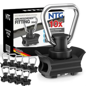 Zurrösen NTG LS.8602 Black für Airlineschiene