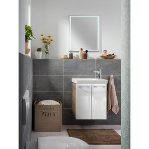 Produktbild für Waschtisch Fackelmann Milano, hängend, weiß / asteiche