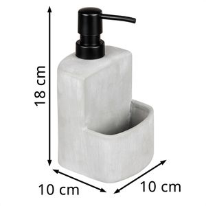 Produktbild für Spülmittelspender Wenko Festival Beton 54666100, grau